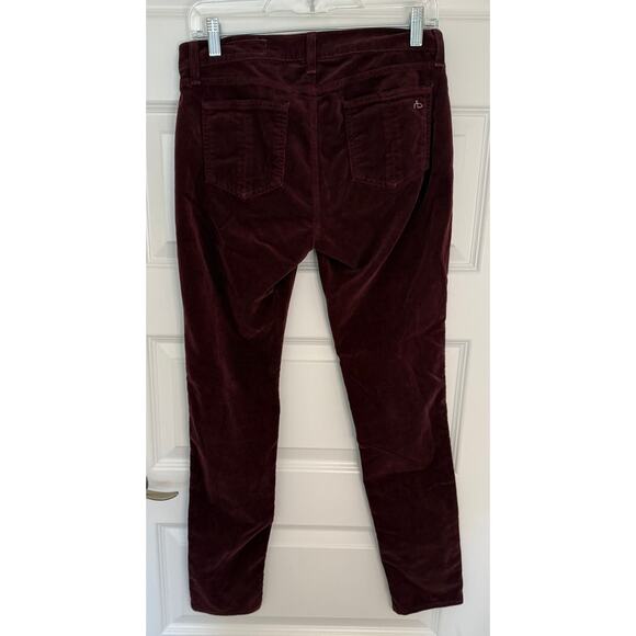 Rag & Bone Bordeaux Corduroy Skinny Jeans Womens Size 27 Made in USA - Picture 2 of 8